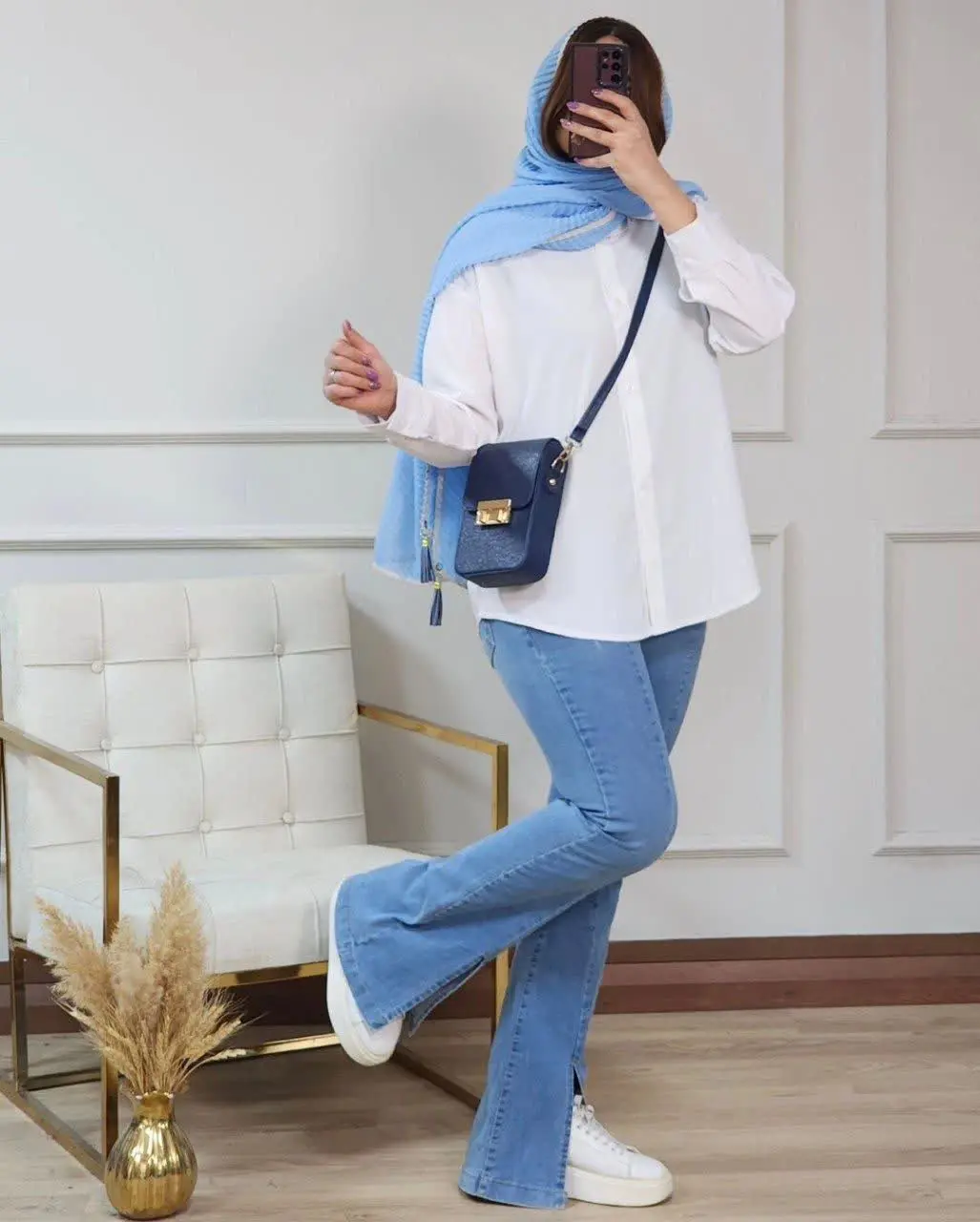 🌸 نام: شومیز بیسیک سفید
