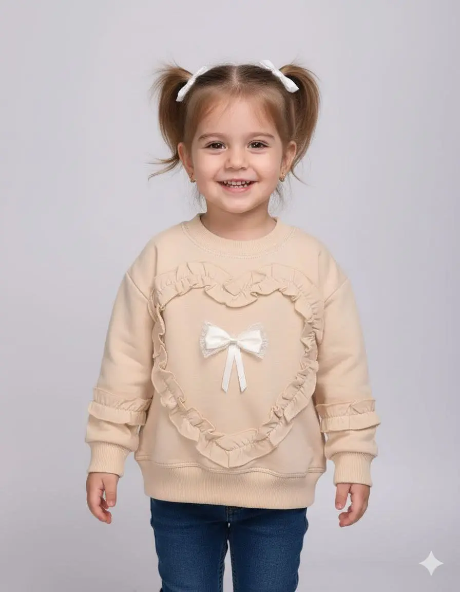 👯 بلوز دخترانه پاپیون قلبی 👯