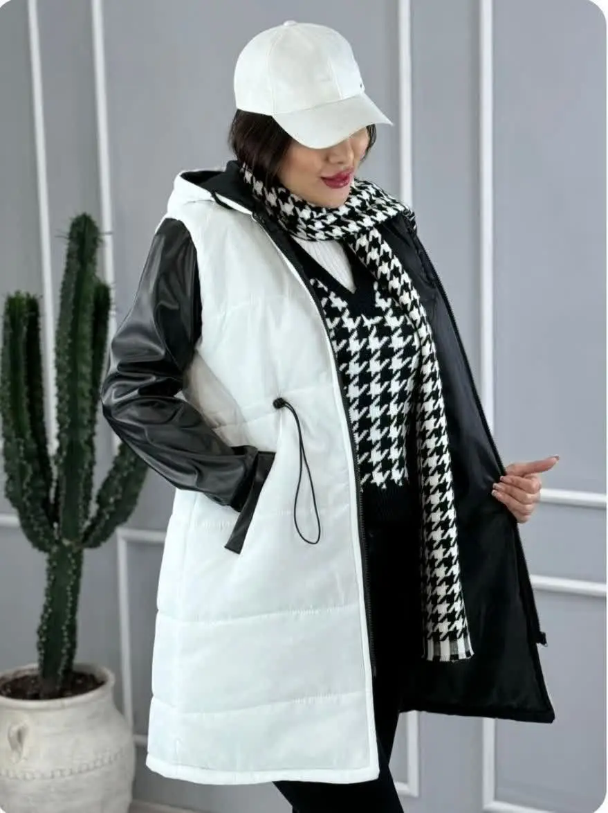 🦋نام محصول: کاپشن آستین چرم
