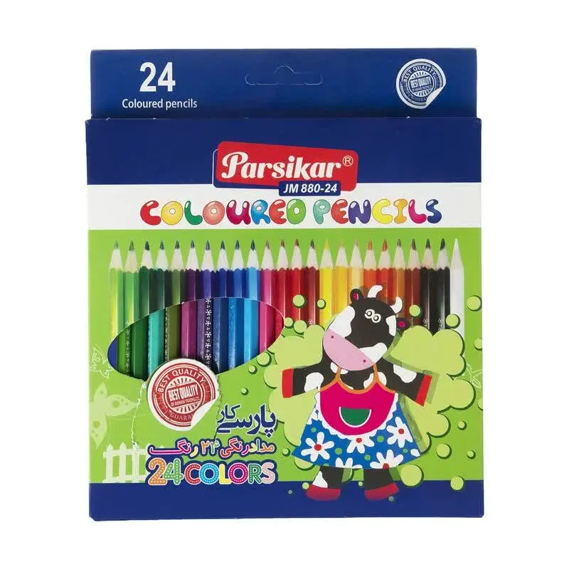 مداد رنگی ۲۴ تایی پارسیکار