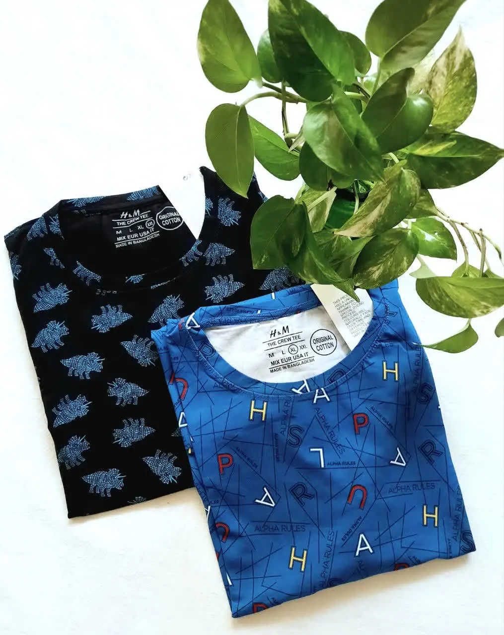 🌼تیشرت H&M قواره بزرگ
