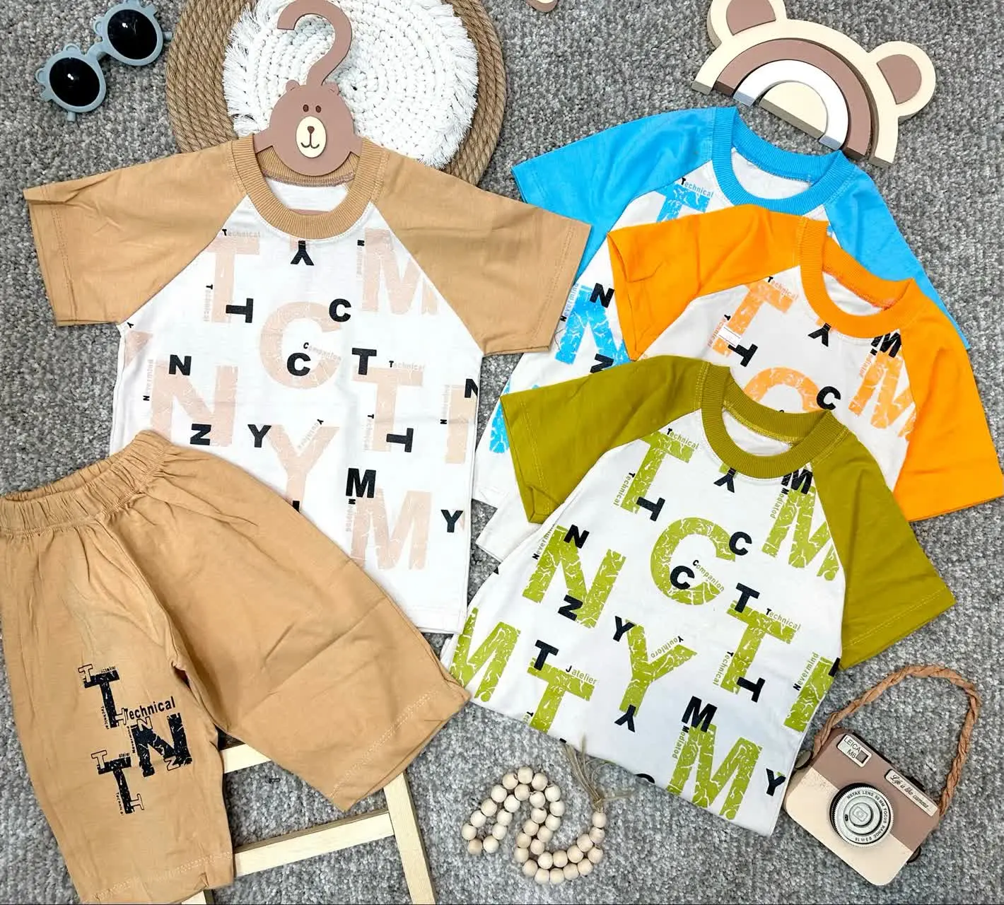 👫تیشرت شلوارک لش پسرانه تمام چاپ TNT ✅
