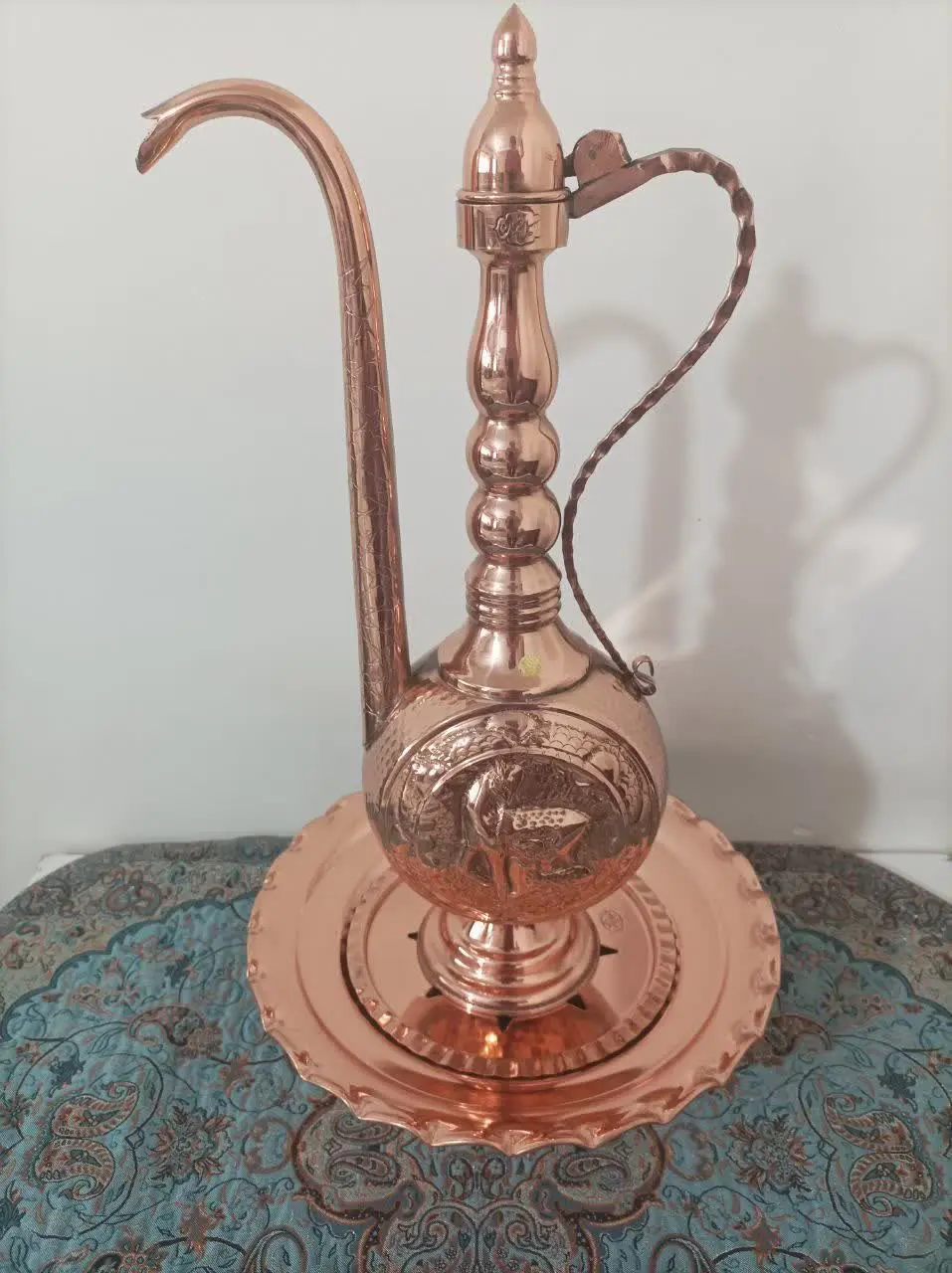 آفتابه و لگن مسی پرداختی قلم🌹 
