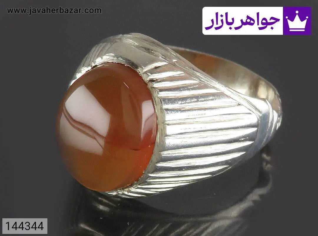 انگشتر نقره عقیق یمنی خوشرن...