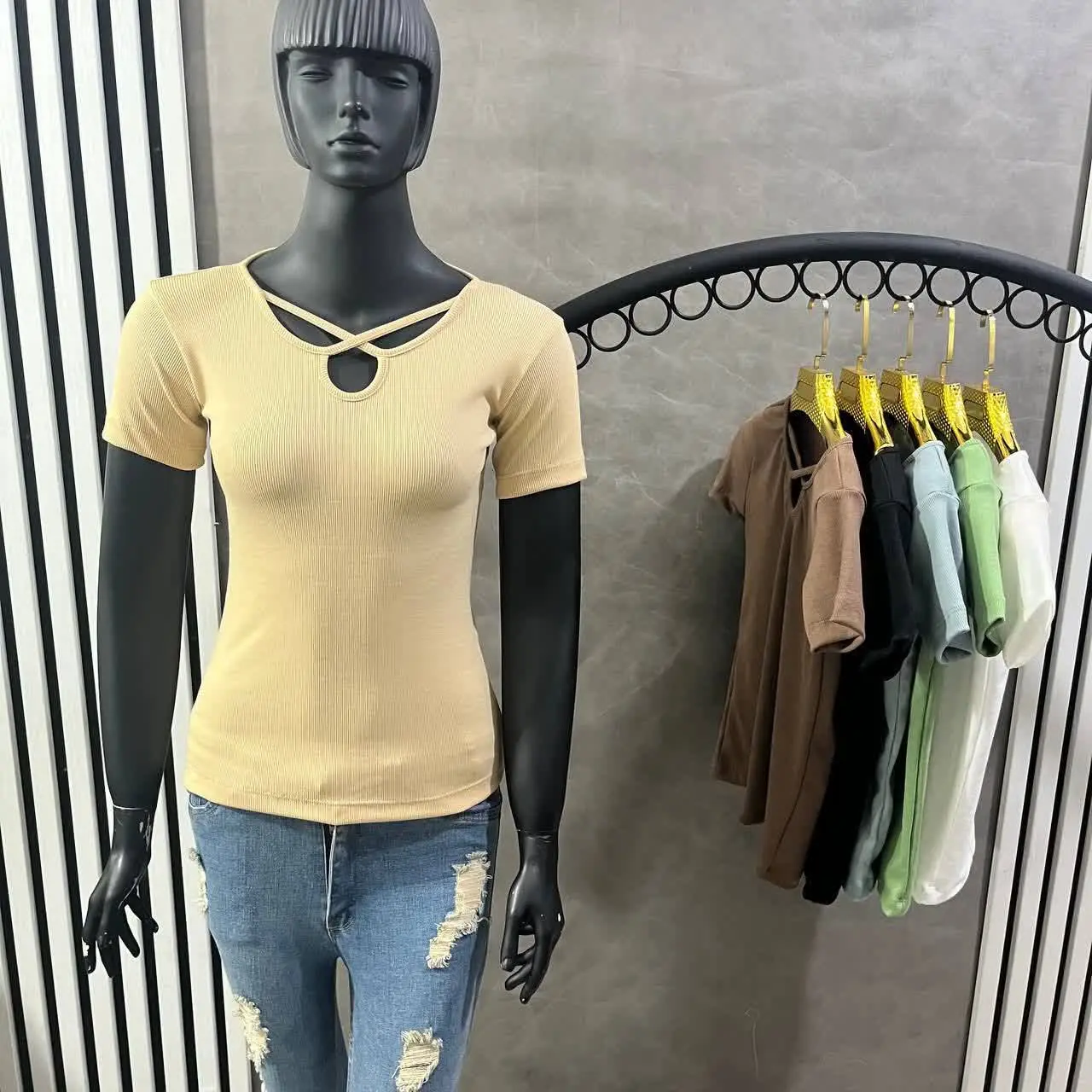 ‌‌ 🌸تیشرت کبریتی یقه ضربدری🌸
