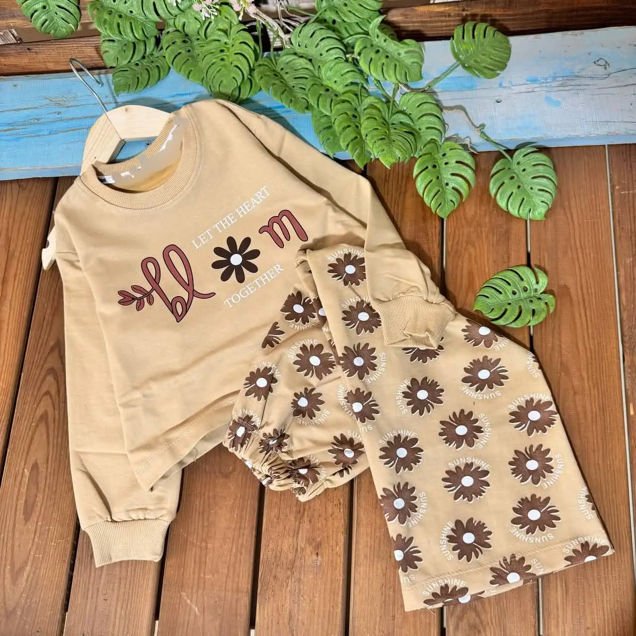 💞 کراپ شلوار ملیح دخترانه بابونه 💞
