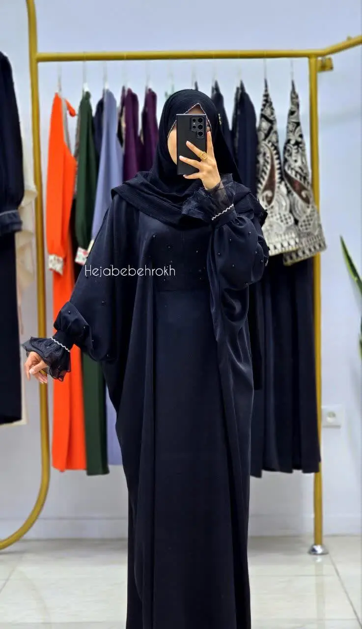 💚🍃عبای مروارید رو کیمونو هم موجود کردیم واسه اون دسته از خانم‌های کیمونو پسند😍😌
