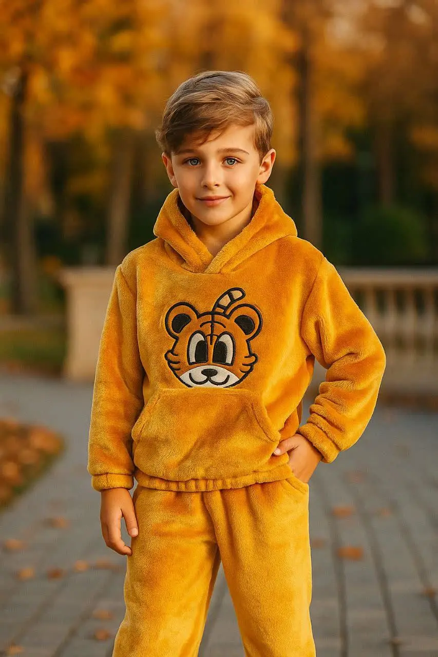 🎄 هودی شلوار پولیشی جلو جیب...