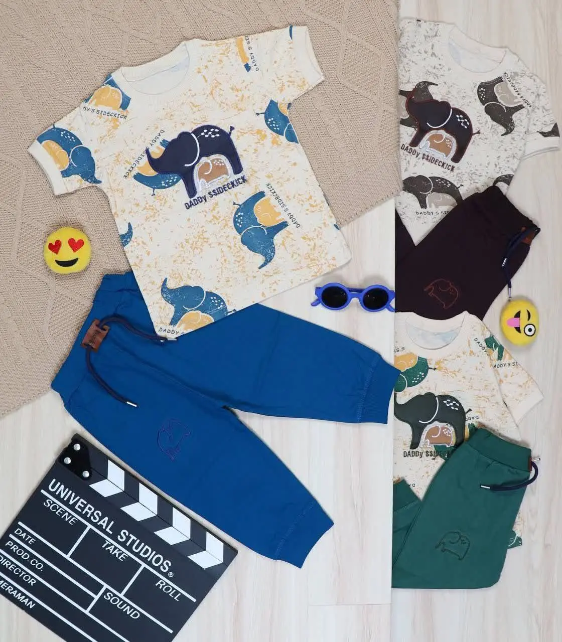 👫تیشرت و شلوار گلدوزی فیل 👫
