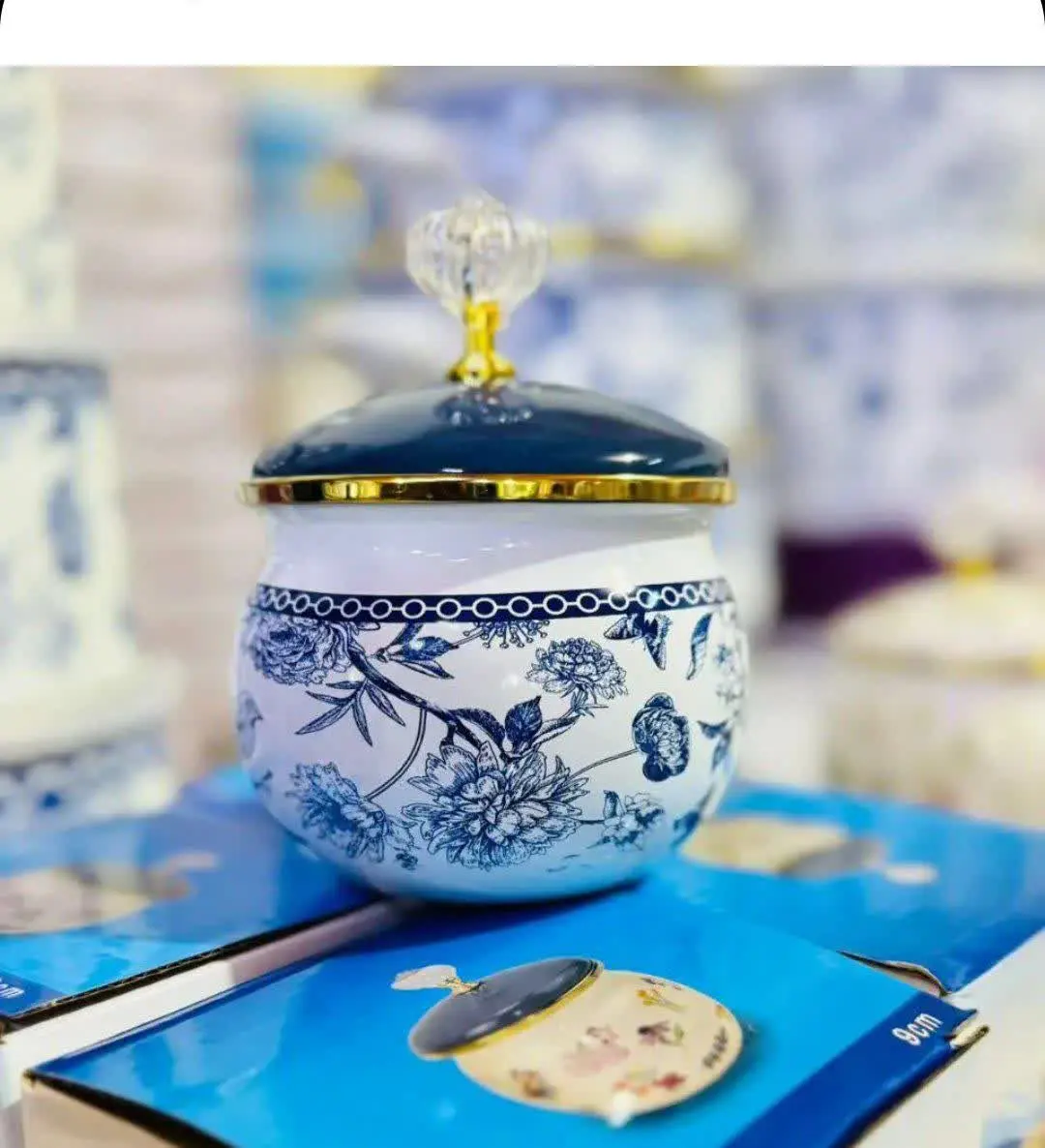 قندان لعابی طرح پرنده قلم آبی