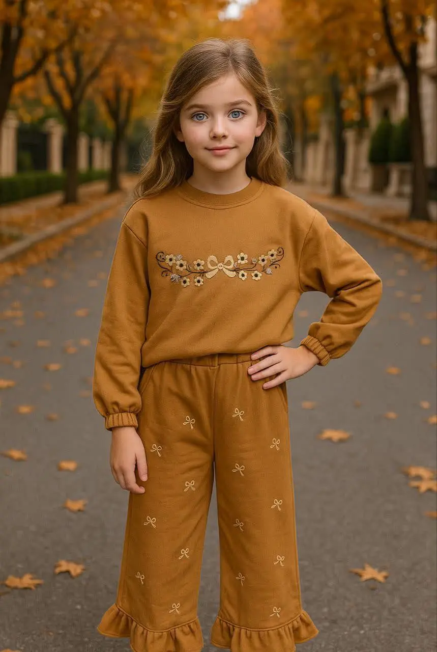 🎄 بلوز شلوار تمام گلدوزی پا...