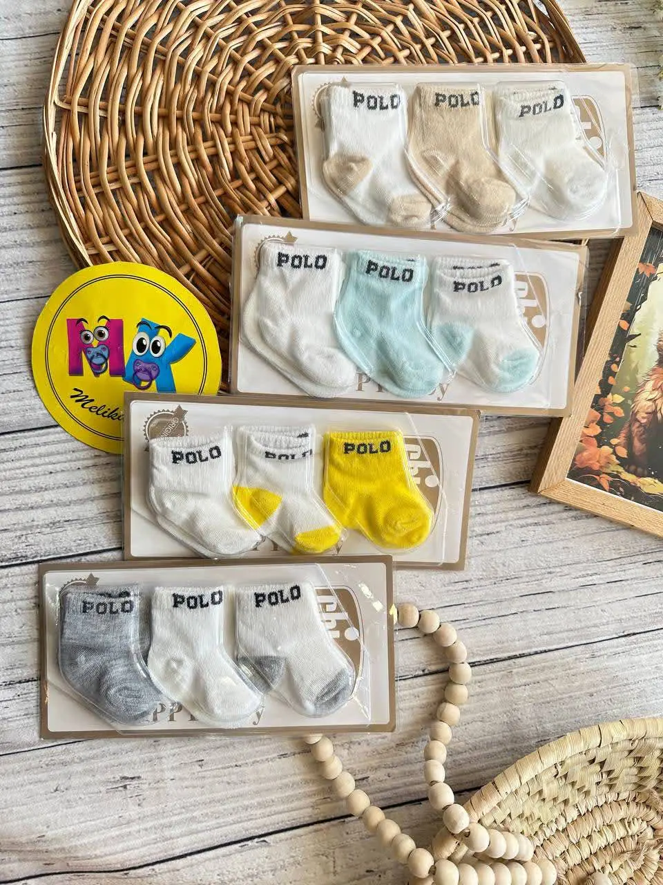 جوراب طرح POLO نوزادی و کودک کد ۷۱۰۶۰ 
