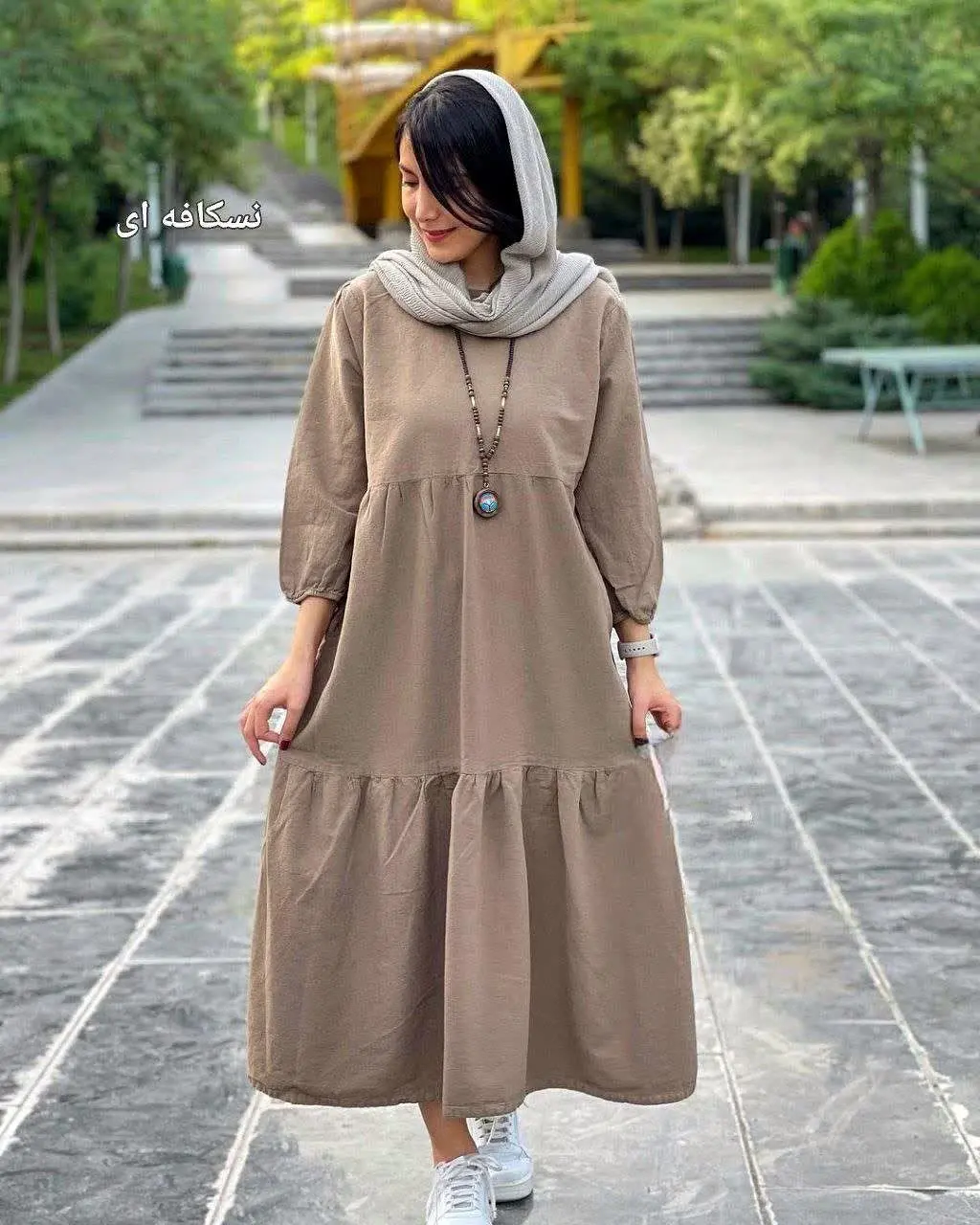 🖋نام: پیراهن مانتویی نگارین 
