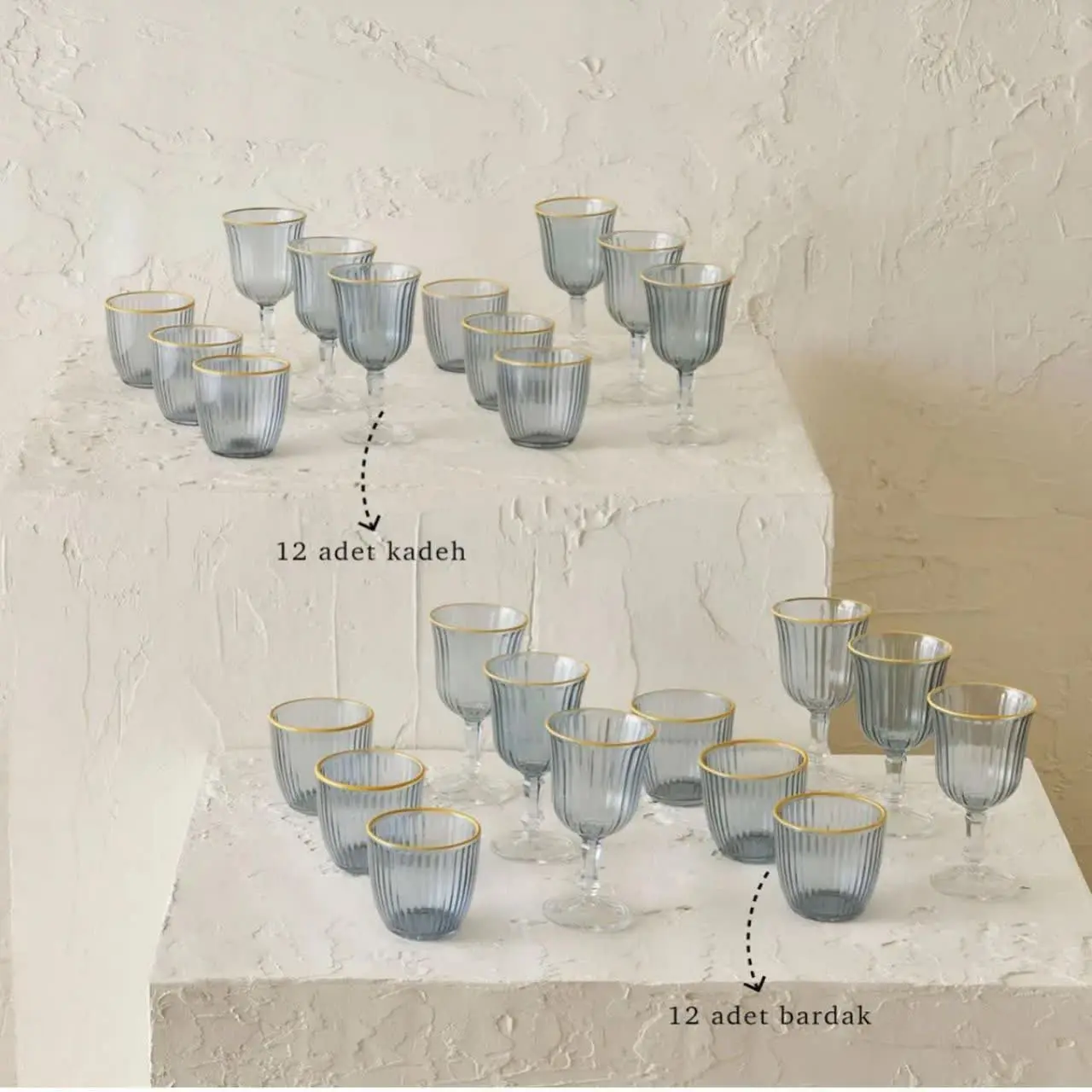 ست جذاب لیوان و نیم لیوان و گیلاس 
