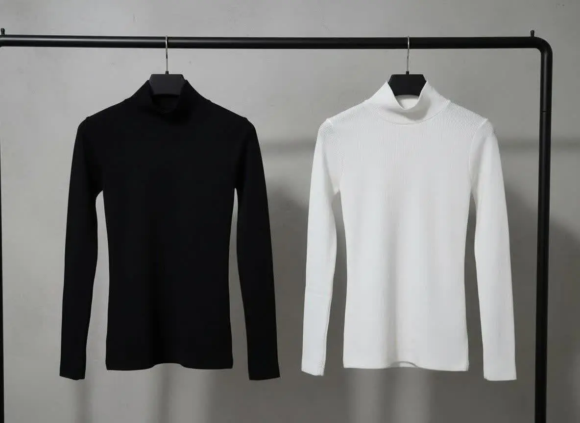 بلوز ساده فینگردار یقه ایستاده