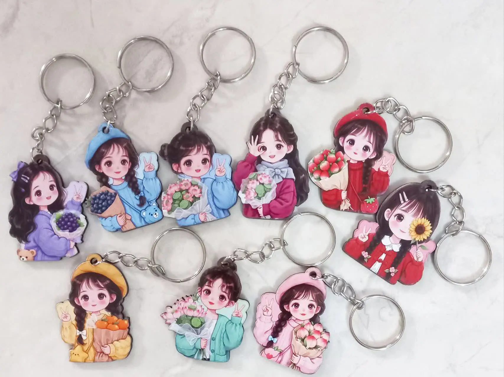 آویز کلید چوبی دختر رویایی😍