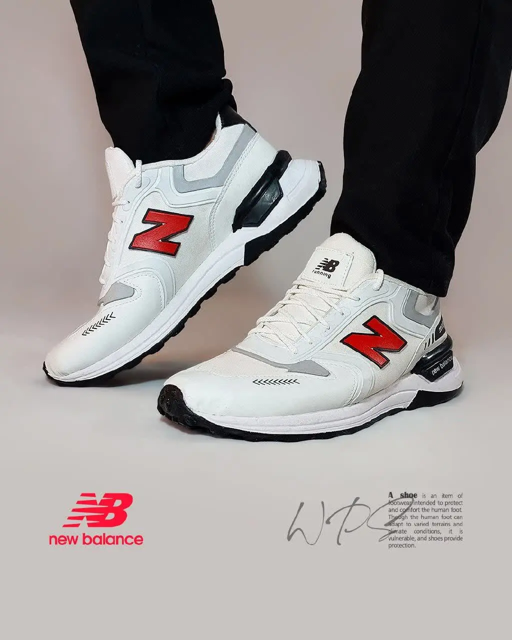 🔸 کفش اسپرت مردانه نیوبالانس سفید مشکی مدل ۱۴۱۶

