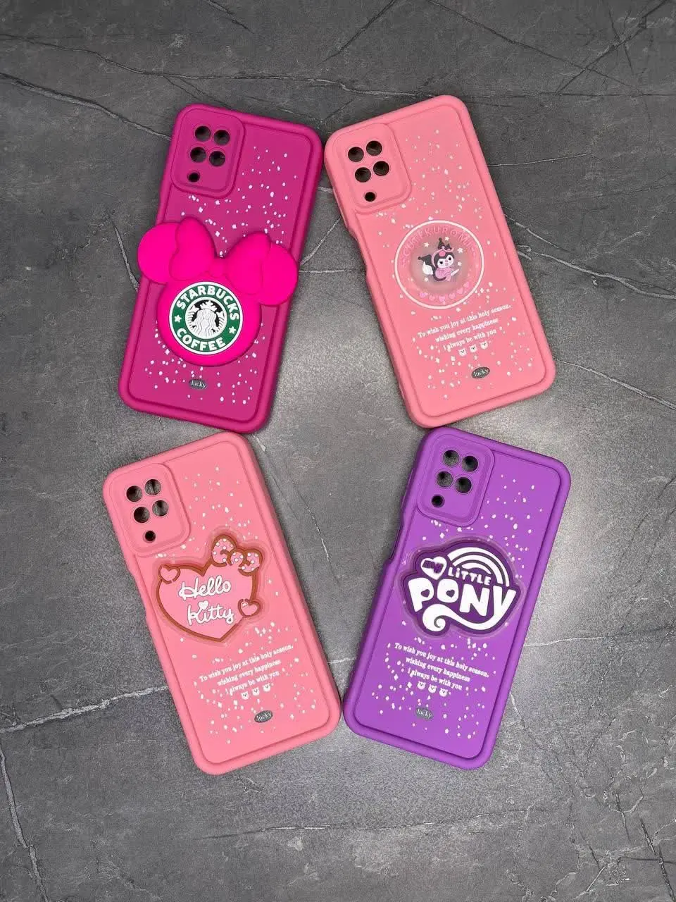 📱مدل قاب: سبک جدید قاب سولید فانتزی چراغدار عروسکی مخصوص انواع #سامسونگ #شیائومی 
