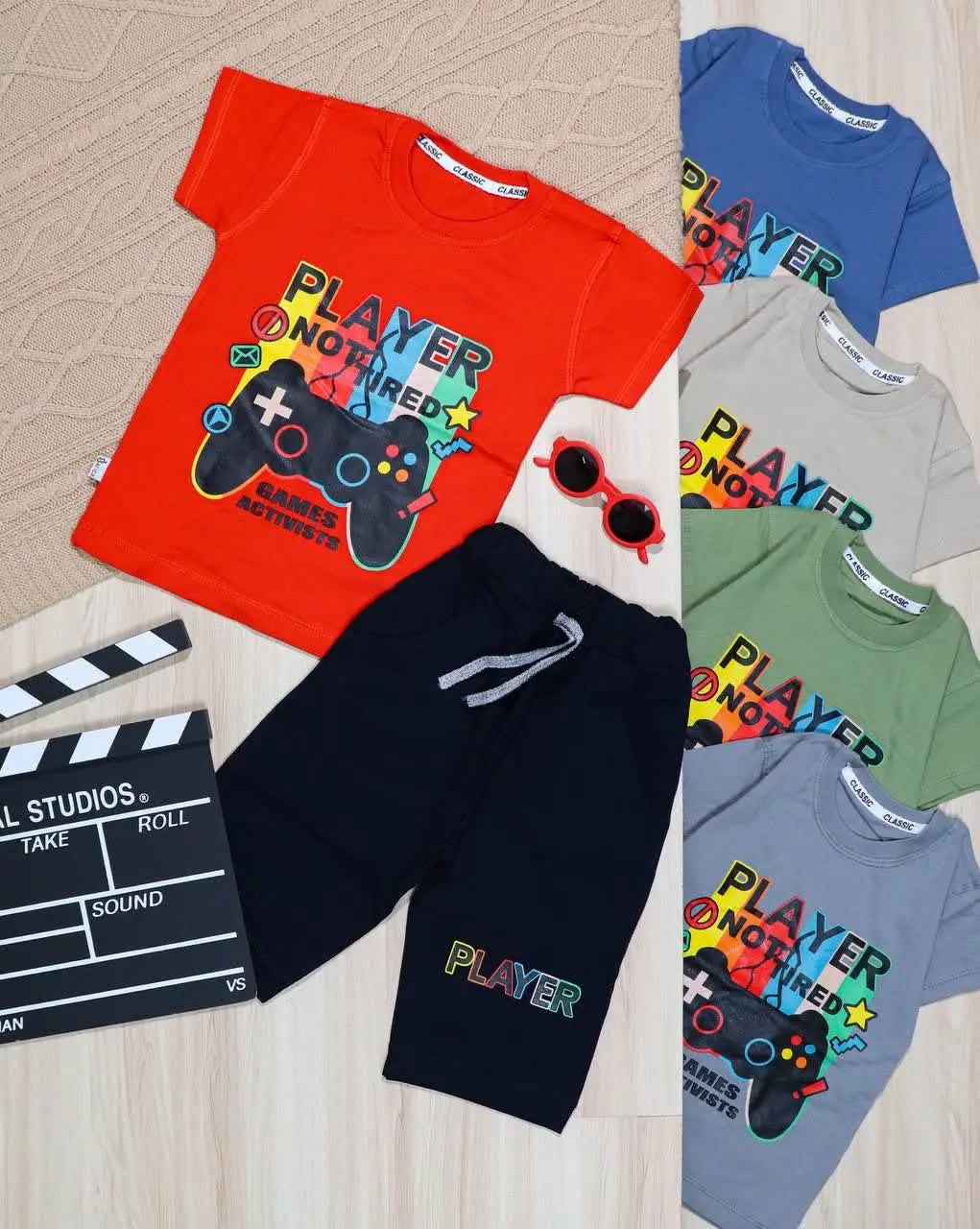👫تیشرت و شلوارک پسرانه چاپ PLAYER👫

