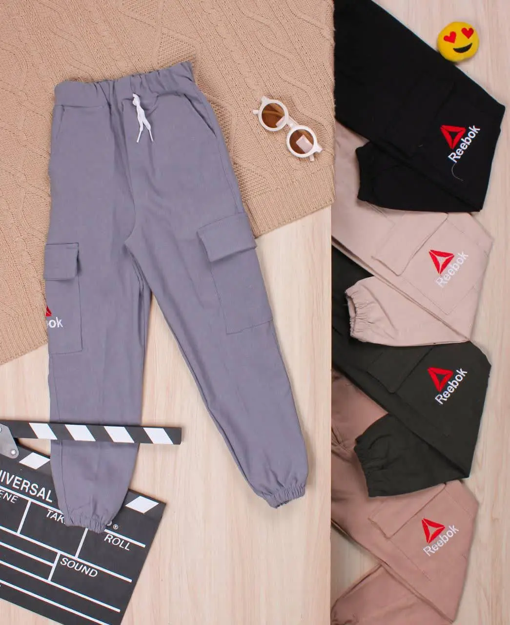 👫شلوار کتان بنگال گلدوزی REEBOK👫

