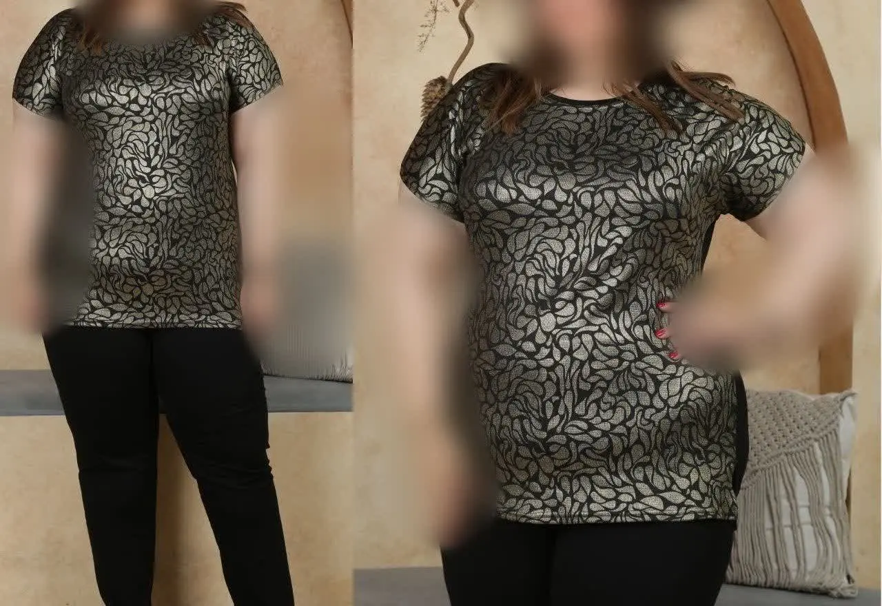 تیشرت آستین  سرخورد قواره بزرگ