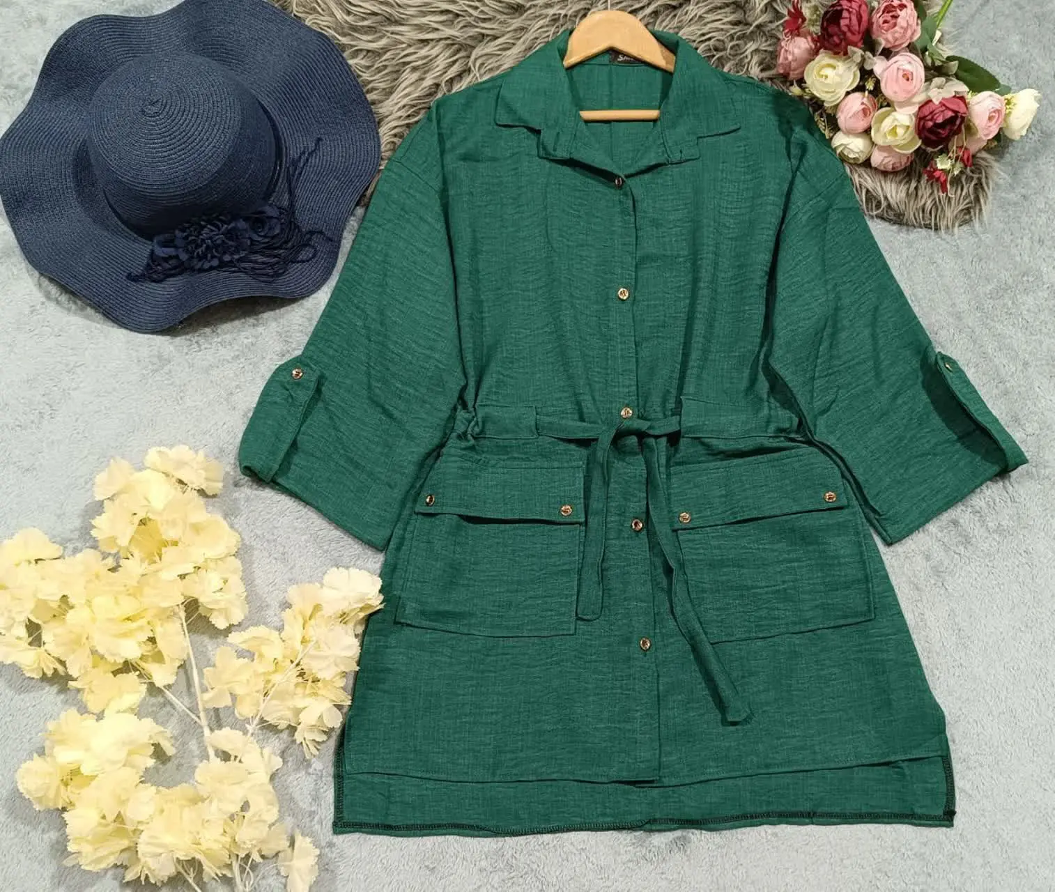 🖌نام: مانتو کمر گت دار ارغوان ۱۱۸۰
