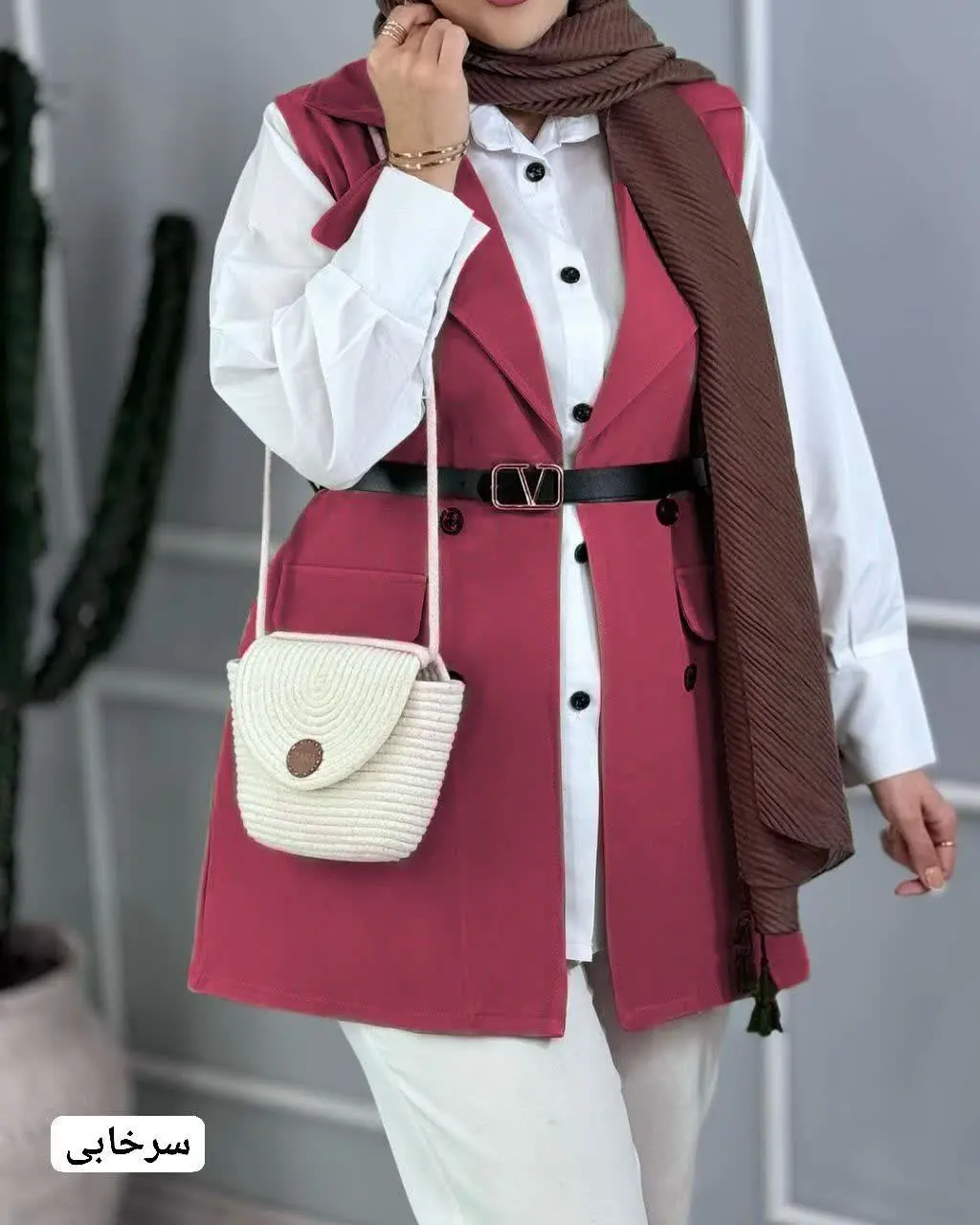 🌙نام: ست سه تیکه وست و شومیز و کمربند آلما 🤩
