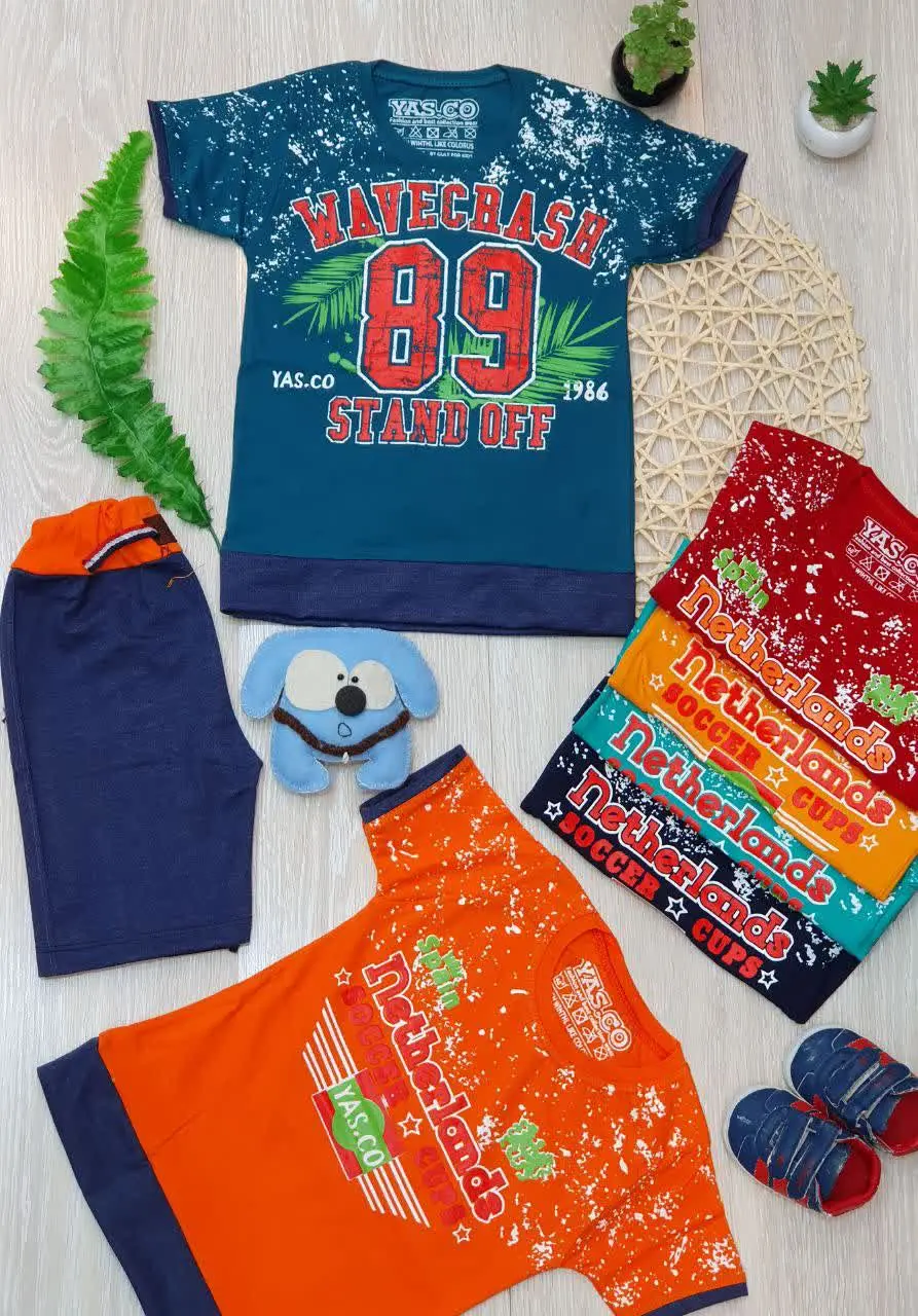 👕تیشرت شلوارک دو طرح 
