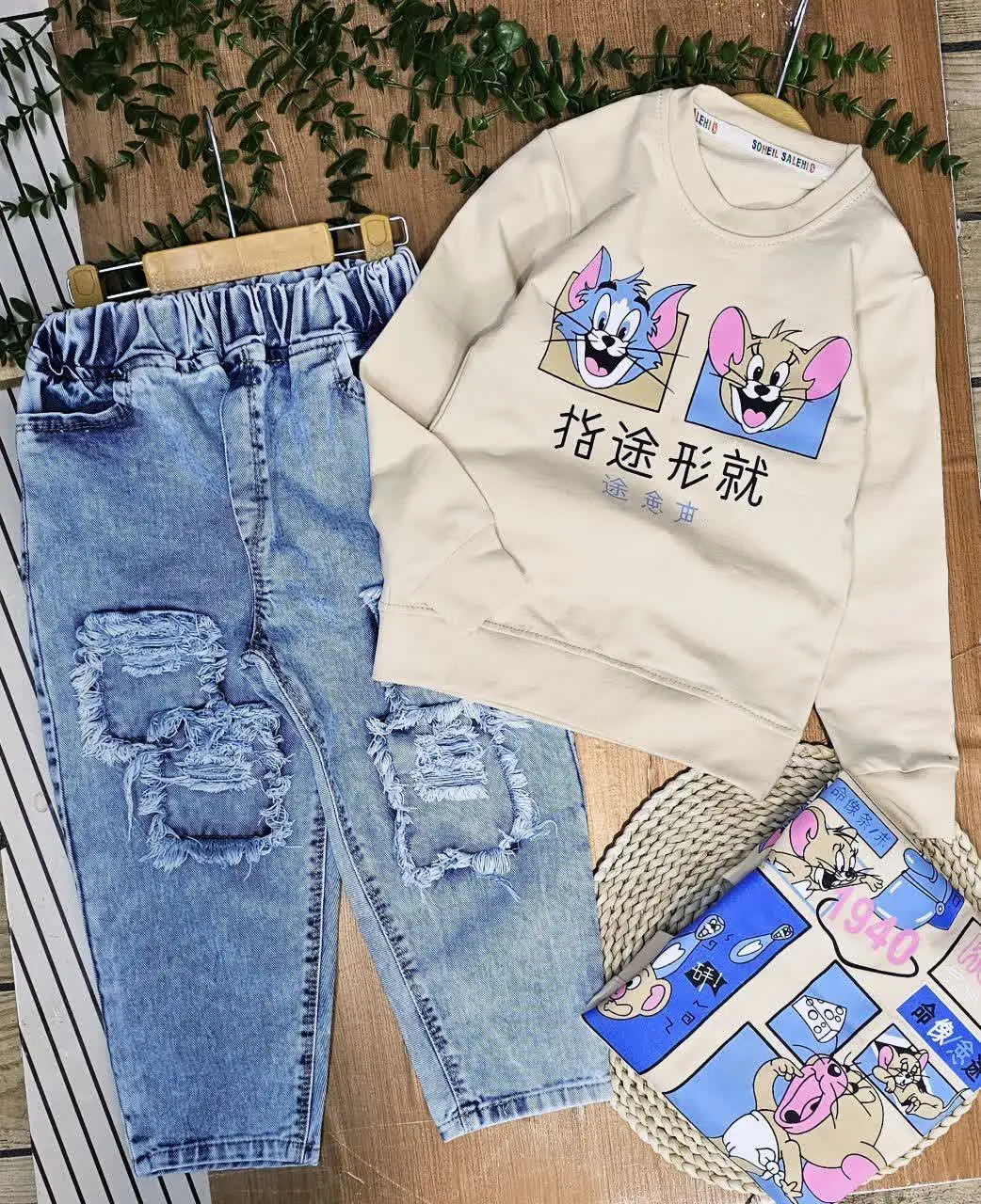 🐭بلوز شلوار اسپرت بچگانه تا...