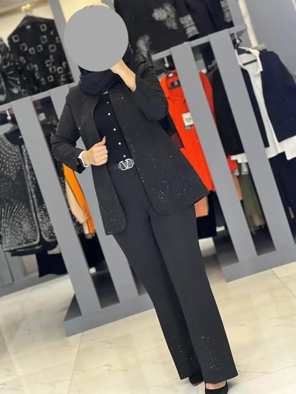 👚نام: کت شلوار آذین نگین مشکی