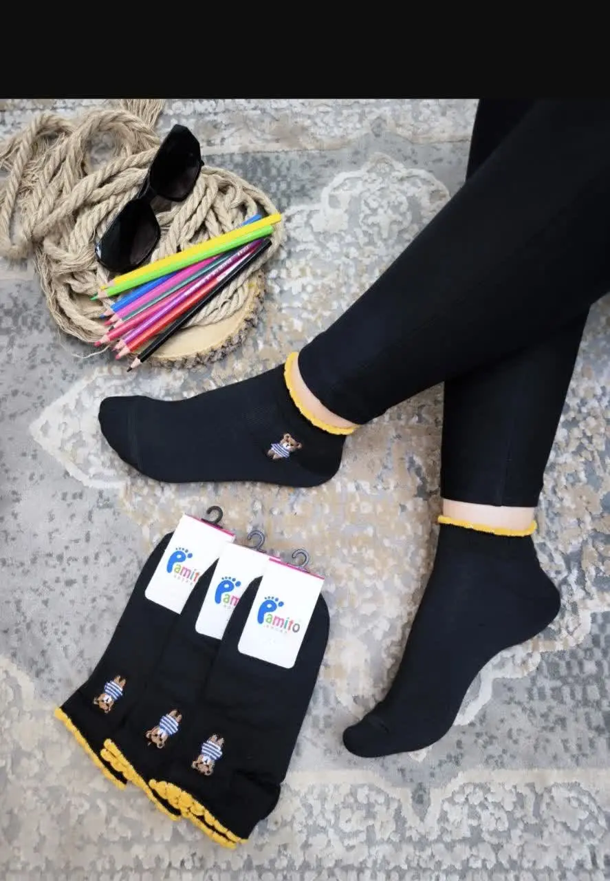 ✅ جوراب مچی زنانه نخ پنبه