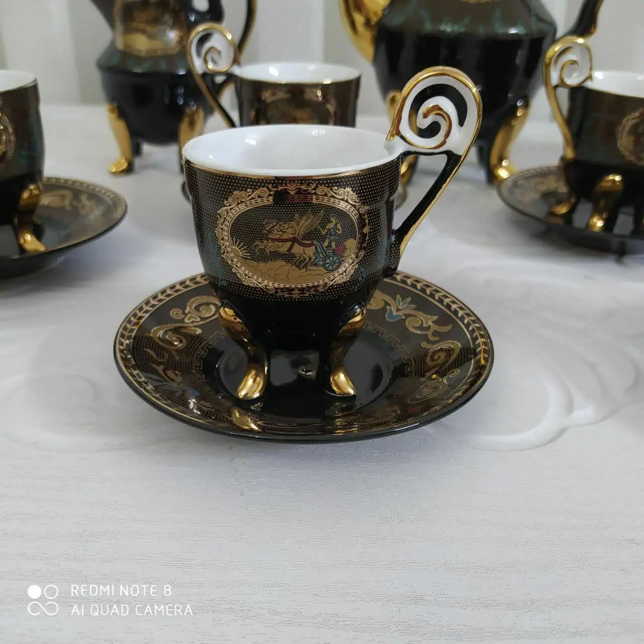 ست قهوه خوری قدیمی 💚🩷
