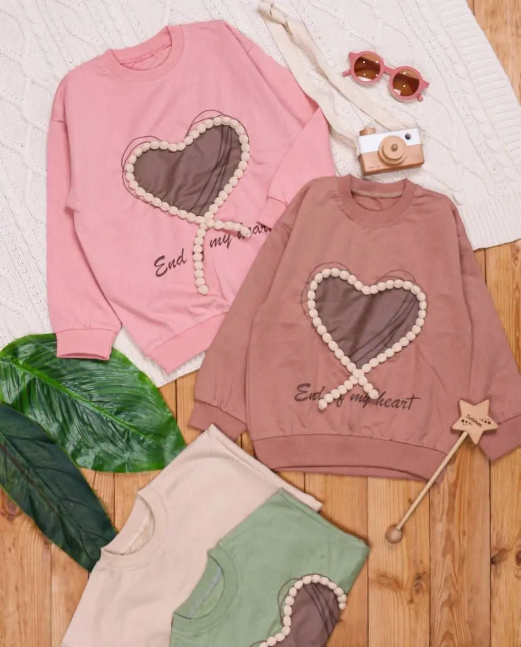 🎄بلوز تک دخترانه قلب تیله ا...