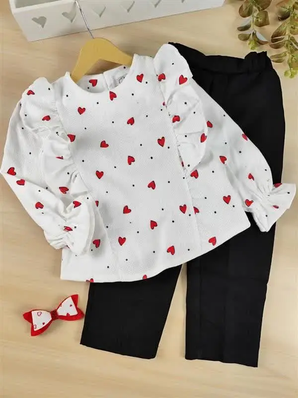 شومیز شلوار قلبی آتریسا 
