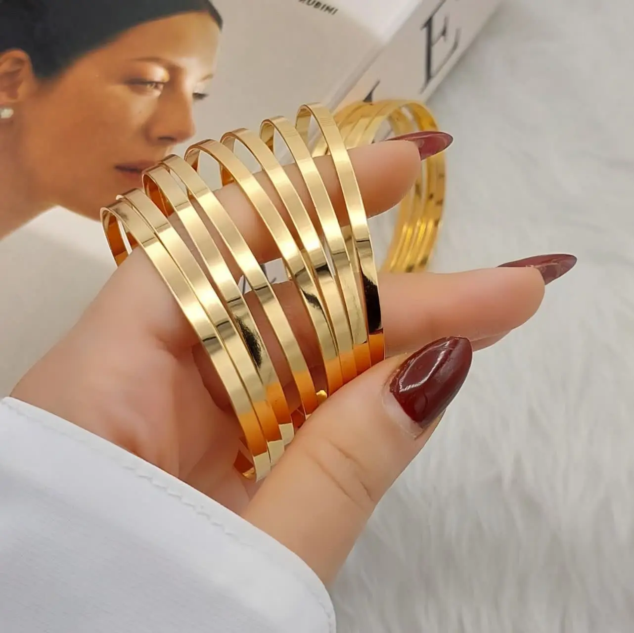 النگو ۳میل آینه ای تخت جدید 😍