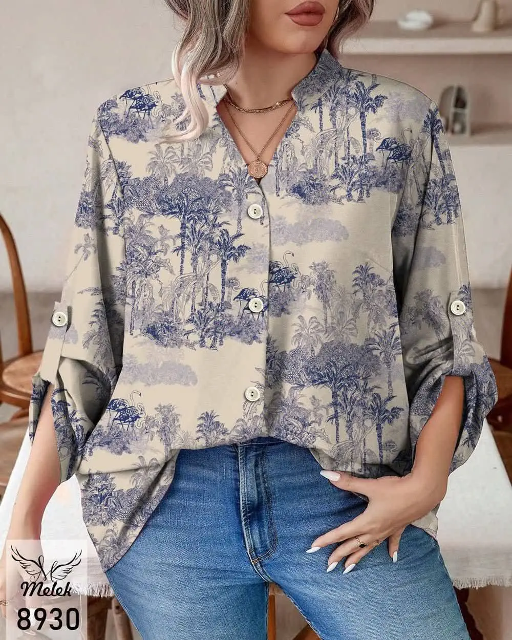 شومیز خاص مجلسی یقه هفت جلو...