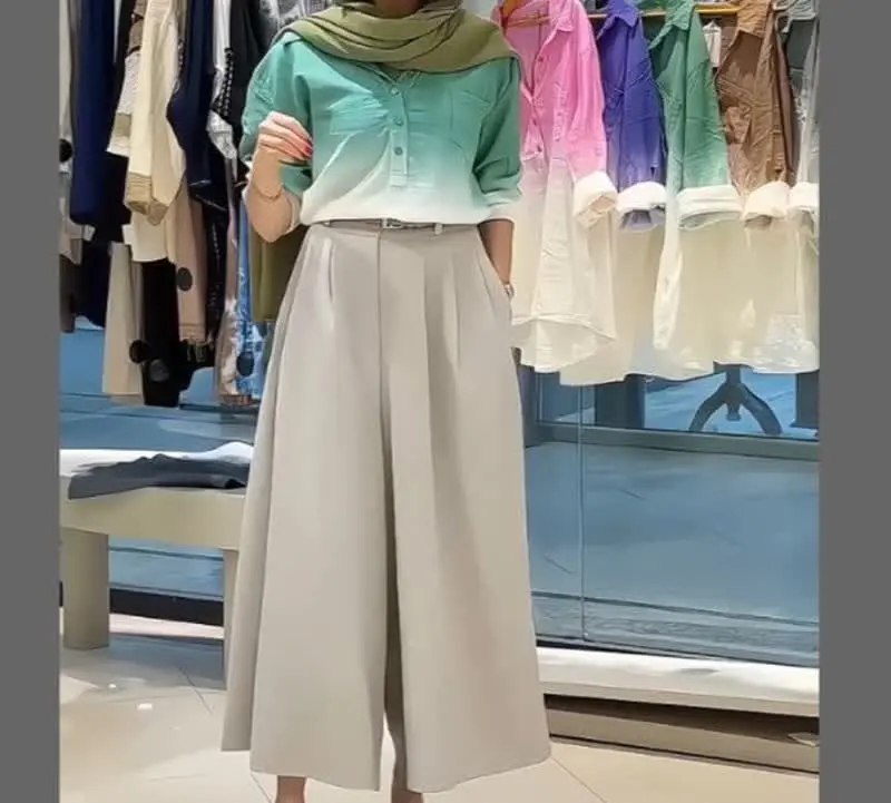 ست شومیز دامن شلواری آبرنگی