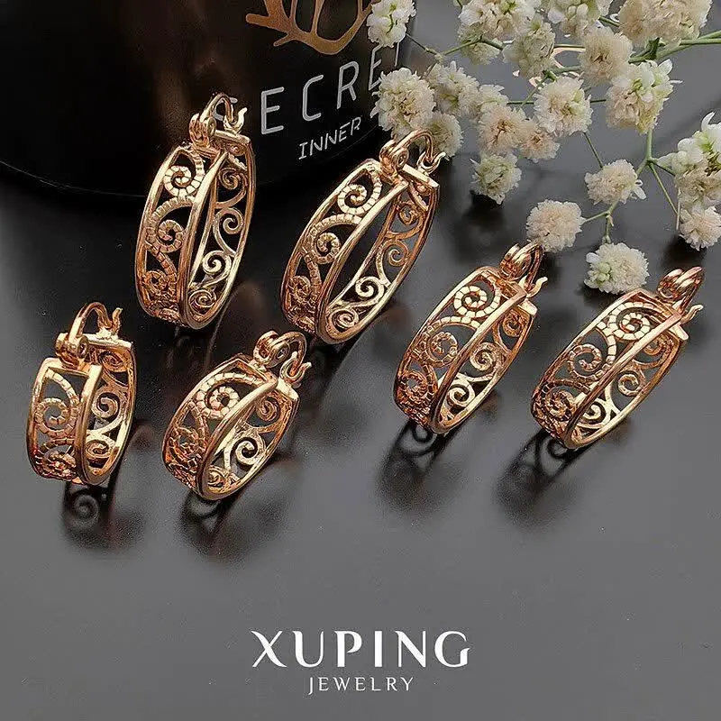 گوشواره حلقه ای طرح طلا برن...