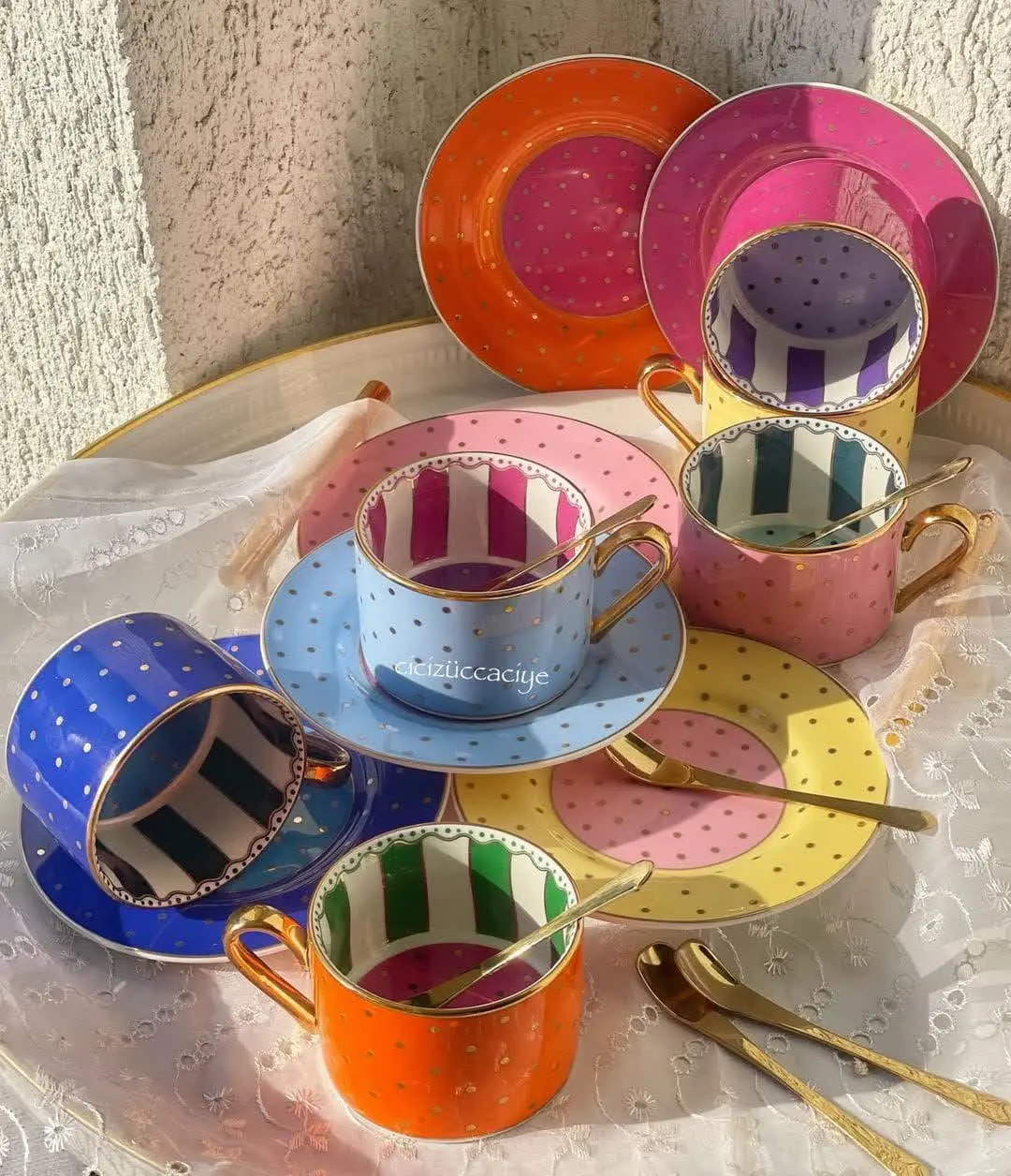 پیش دستی چایخوری و قهوه خوری آبنباتی 
