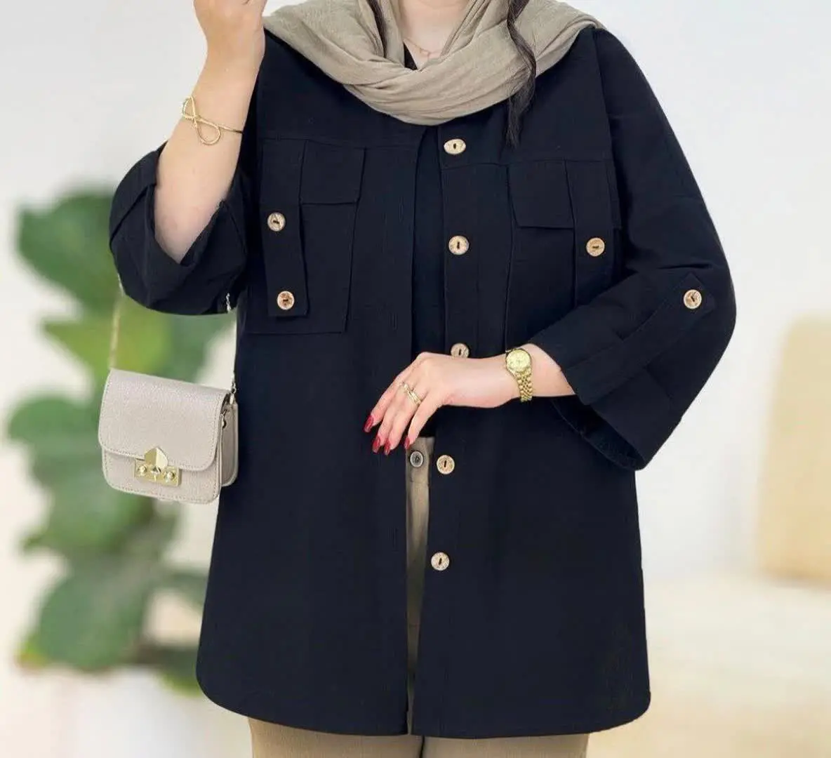 🔸نام: مانتو دوجیب داکرون
