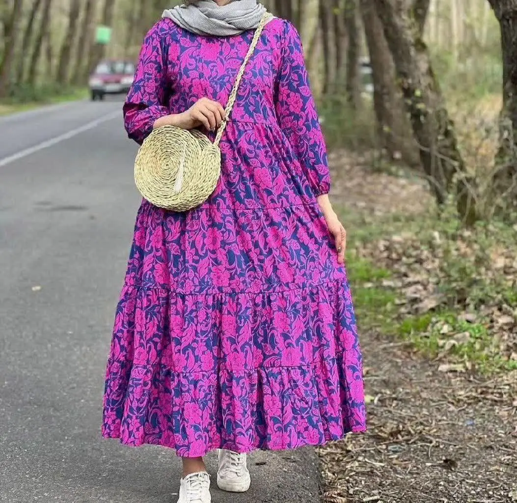 پیراهن ساحلی کمربنددار