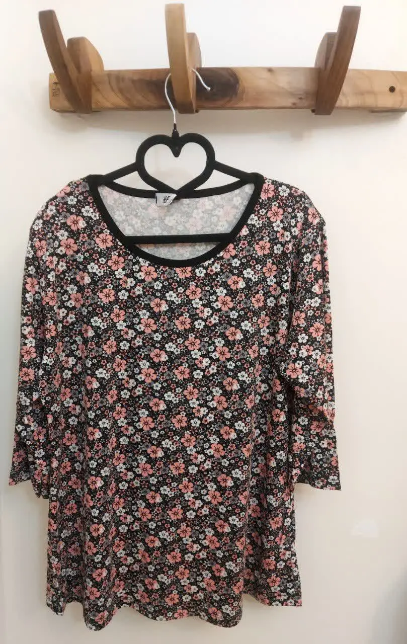 بلوز آستین سه ربع 
