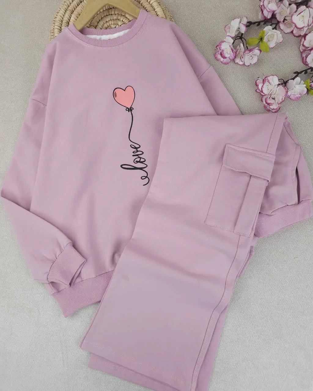 بلوز و شلوار دخترانه قلب با...