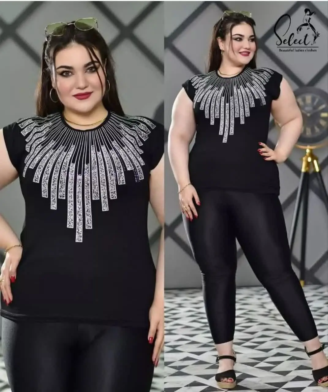 🌼تاپ حلقه‌ای طرح رومی
