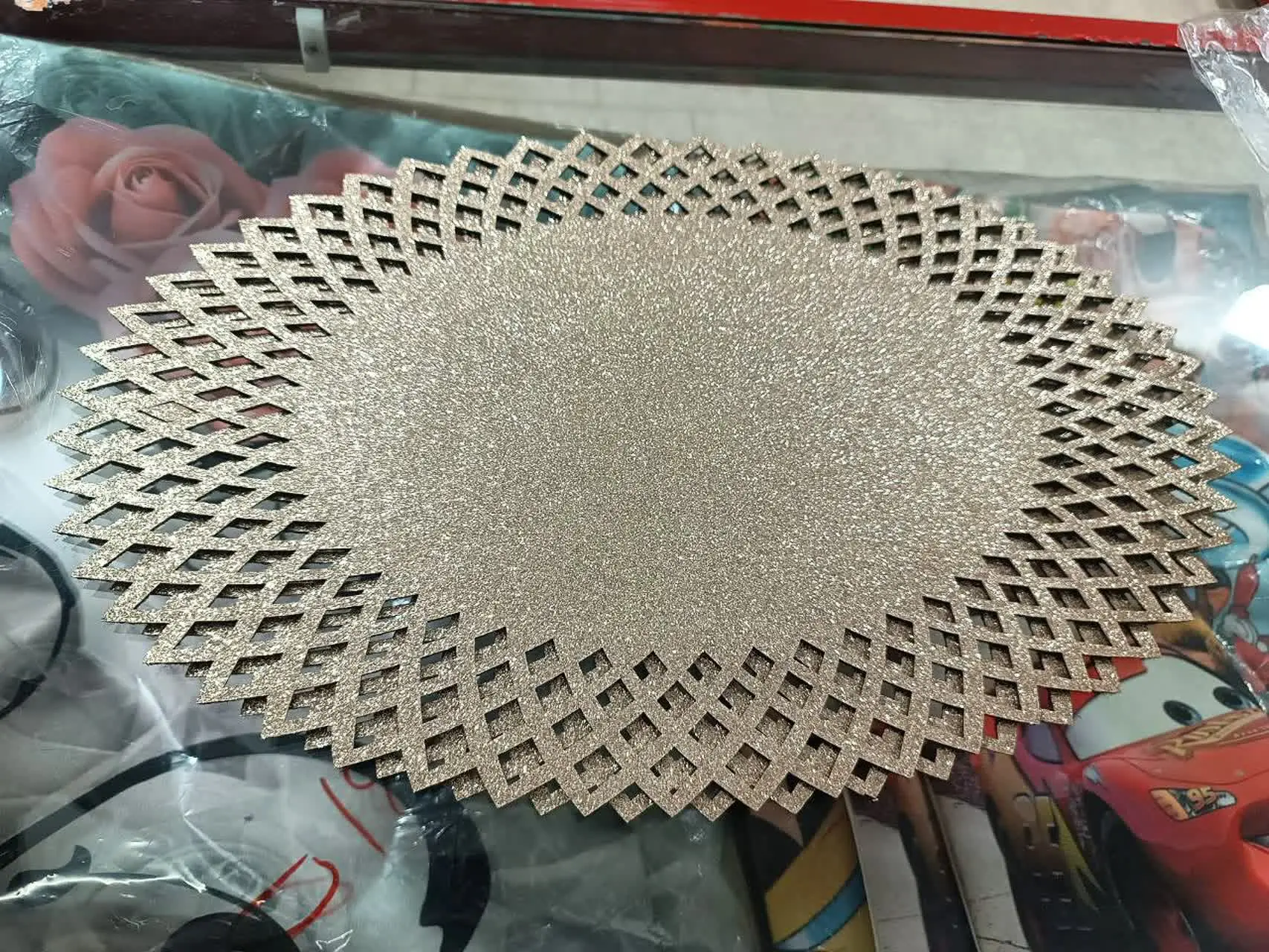 دو عدد رومیزی عسلی
