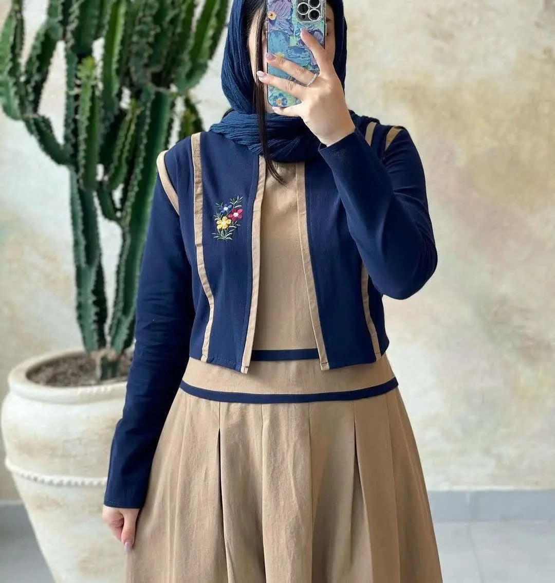 🌸🍃 تن پوش دوتیکه مدل هانا
