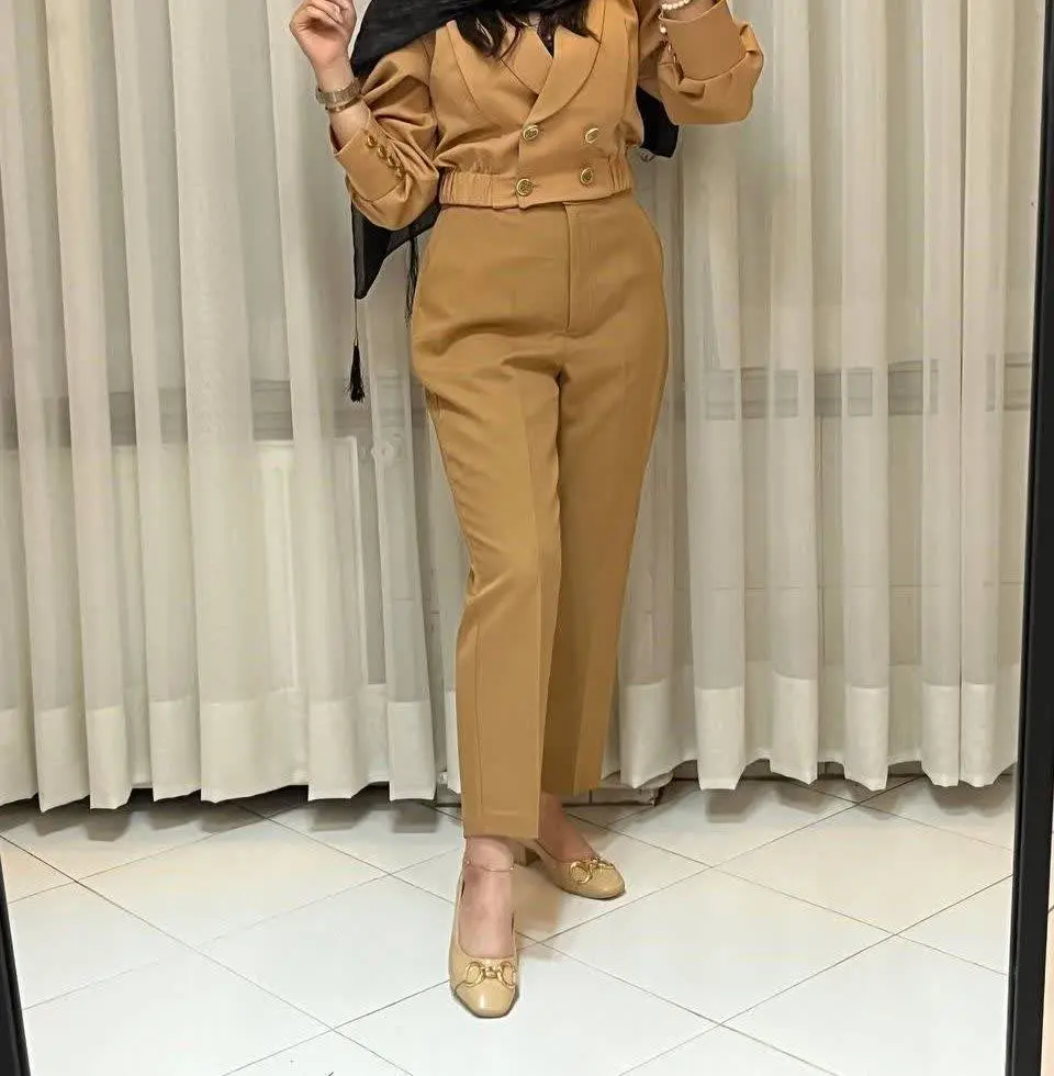 ☔️شلوار راسته قد ۹۰مازراتی گرم بالا 
