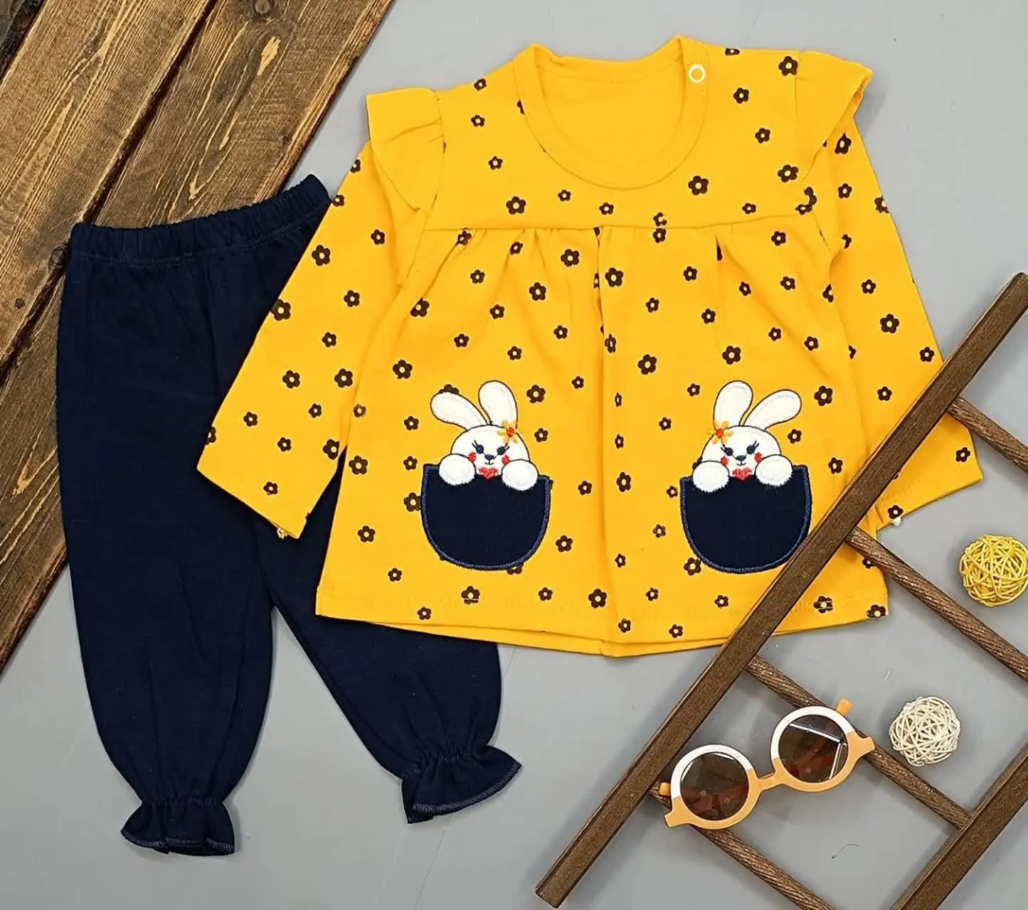 😊💣 بلوز و شلوار طرح گل ✅