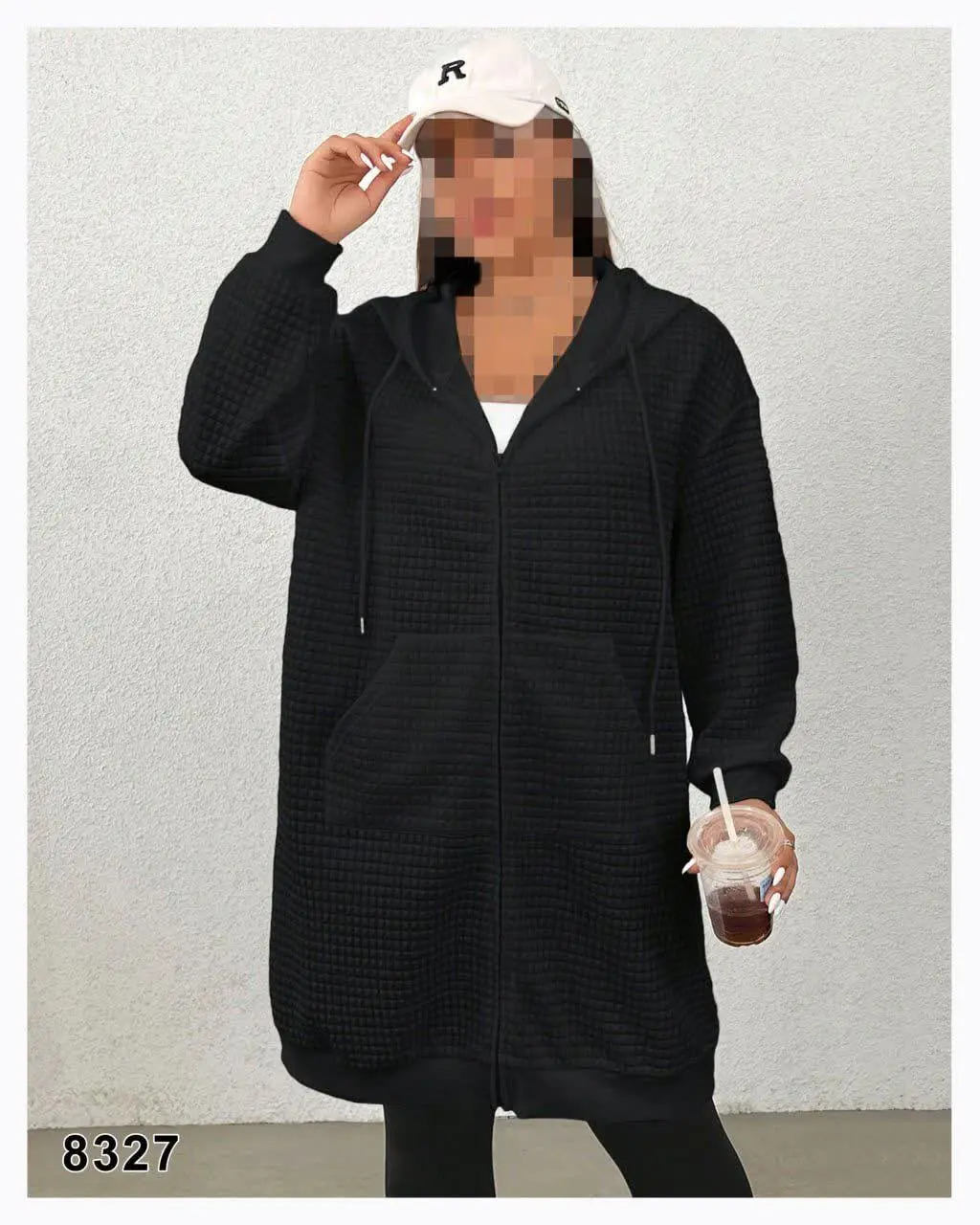 سویشرت بلند جیب کانگورویی