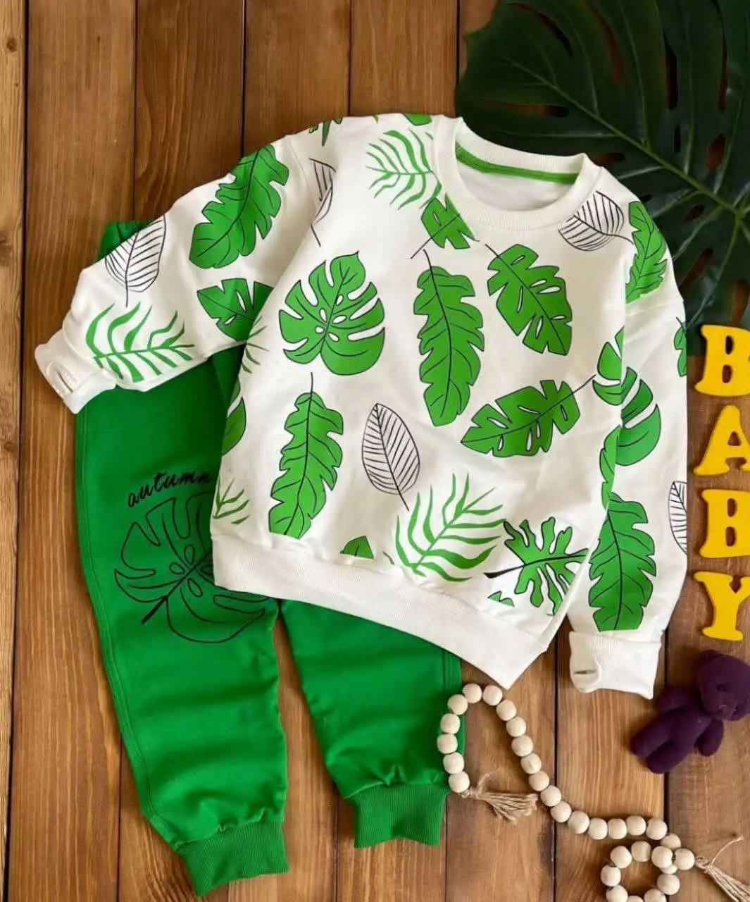 بلوز و شلوار فینگردار برگ
